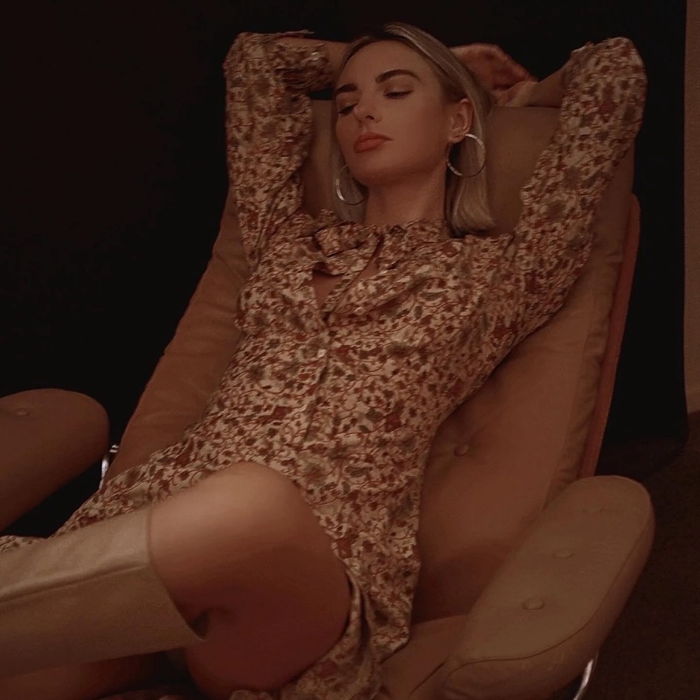 Vintage Lanvin Paris Pure Silk Paisley Dress Secretary Style 60’s